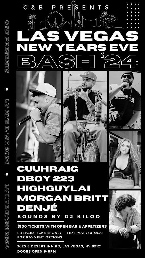 C&Bs Las Vegas New Years Eve Bash, 3025 E Desert Inn Rd, Las Vegas, NV