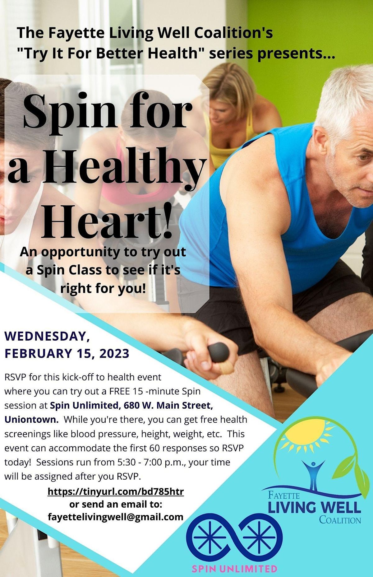 Get Moving Fayette Try It For Health... SPIN CLASS, 680 W Main St