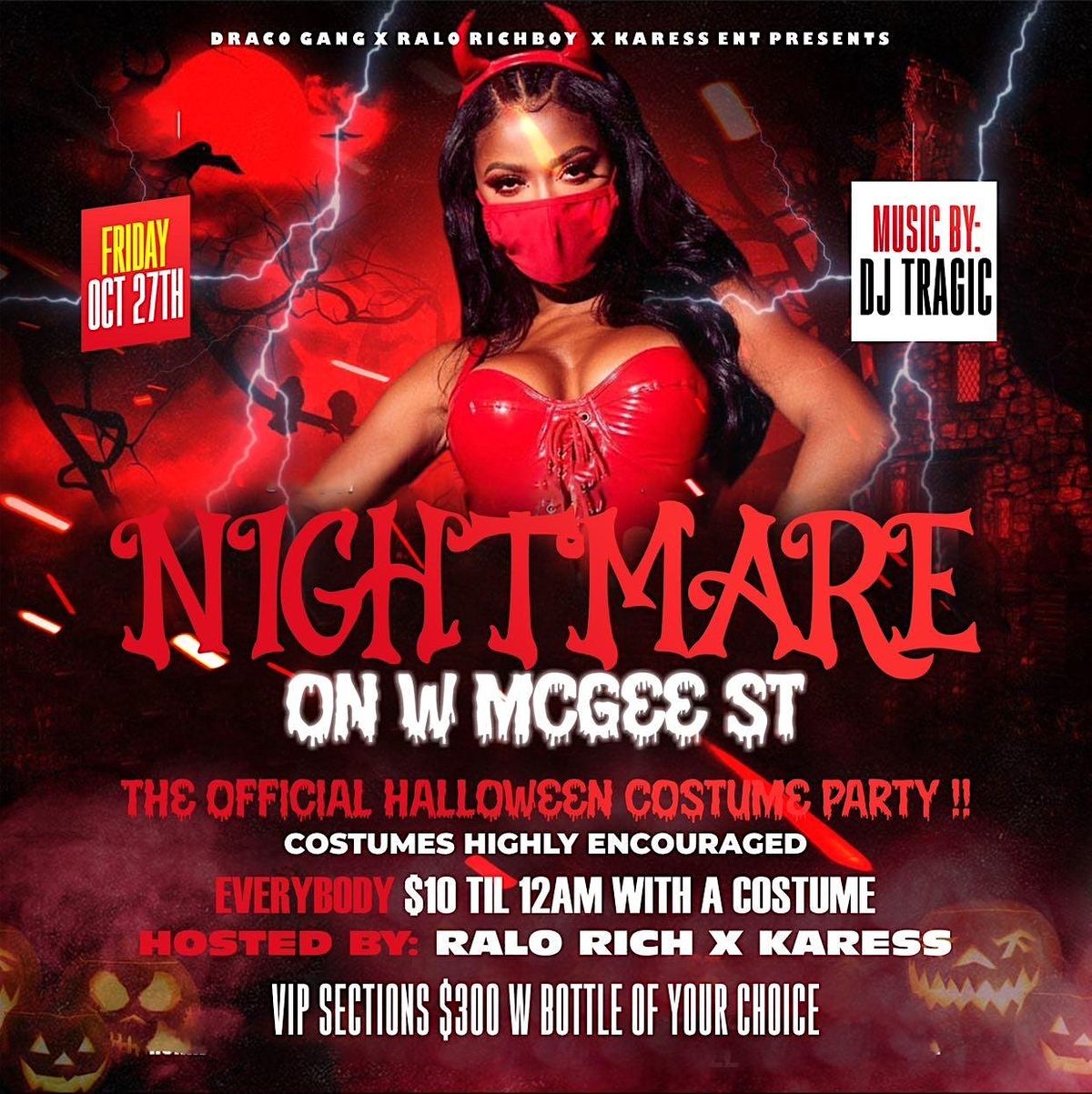 Nightmare on W McGee St Costume Party, Cabana Lounge, Greensboro, 27