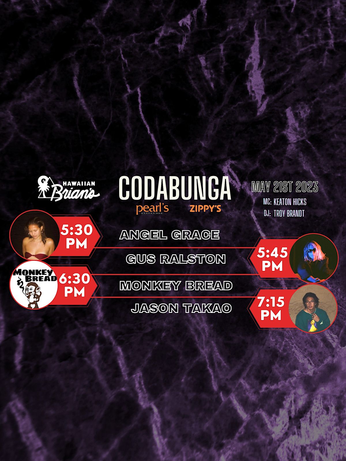 CODABUNGA, HB Social Club Hawaiian Brian's, Honolulu, 21 May 2023