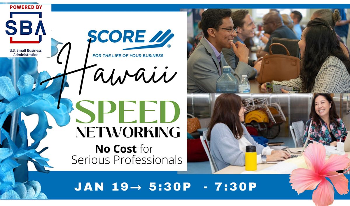 Hawaii Business Speed Networking Event, Hub CoWorking Hawai'i
