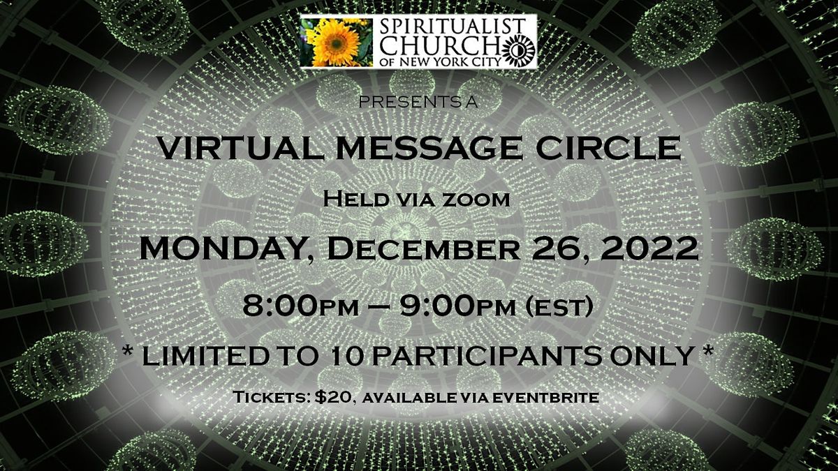 Terence Harding SCNYC Virtual Message Circle led by: Revs Eugene Grygo & Terence ...