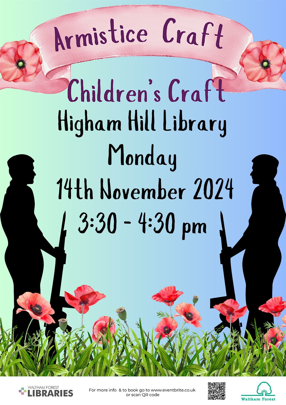Higham Library Armistice Craft@Higham Hill library, Higham Hill Library, London, 14 ...