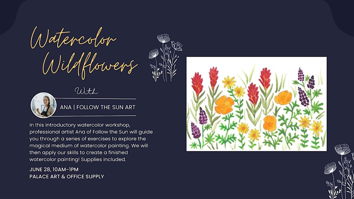 Watercolor Wildflowers Palace Art & Office Supply, Capitola