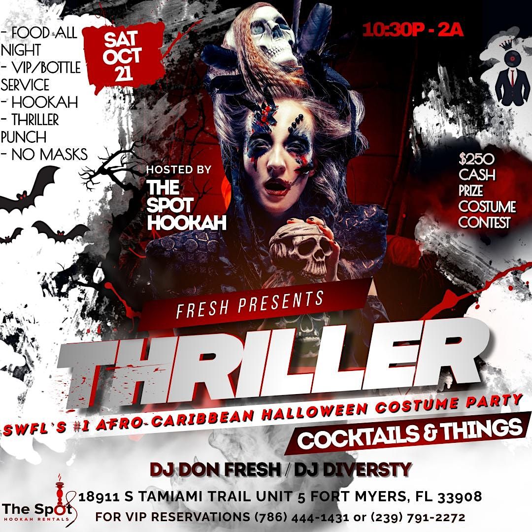 THRILLER 1 AFROCARIBBEAN HALLOWEEN COSTUME PARTY, Cocktails And