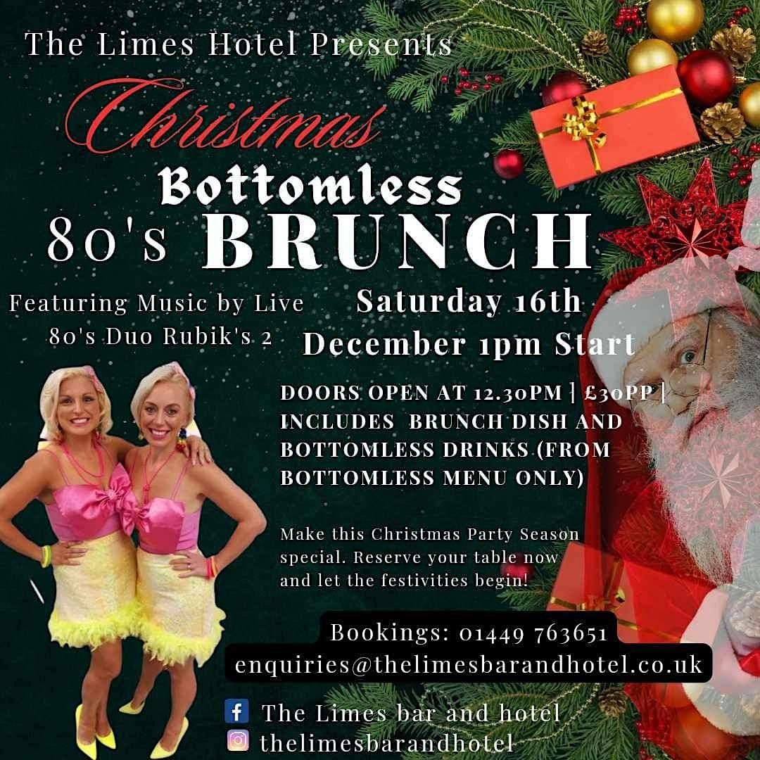80s Christmas Bottomless Brunch, The Limes Bar and Hotel, Needham