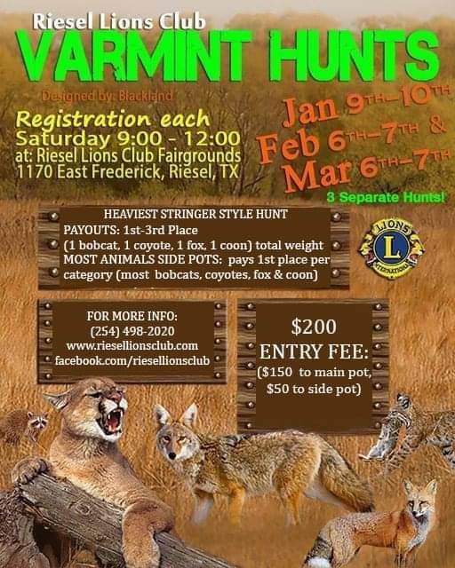 Riesel Lions Club Stringer Varmint Hunt (1of3), Riesel Lion's Club