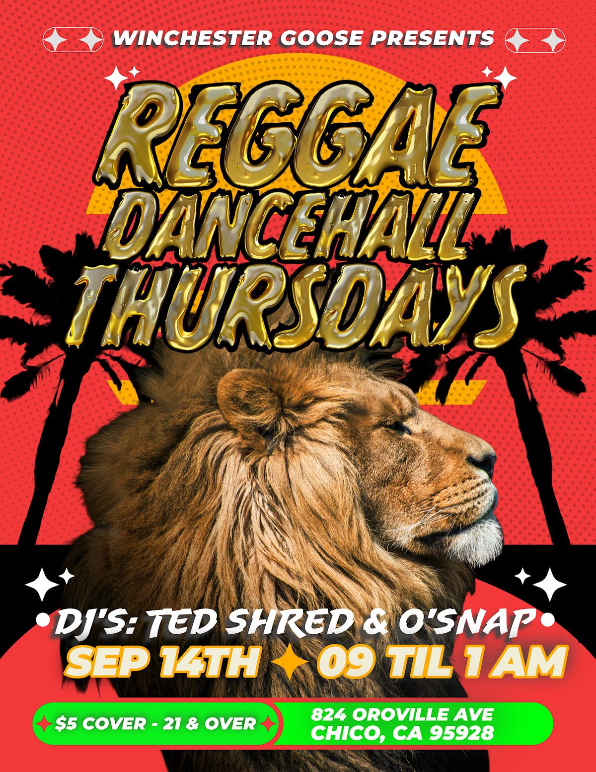 Reggae Night with Ted Shred and Dj O'Snap | Event in Chico | AllEvents