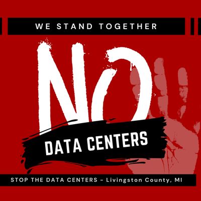 STOP THE DATA CENTERS-Livingston County logo