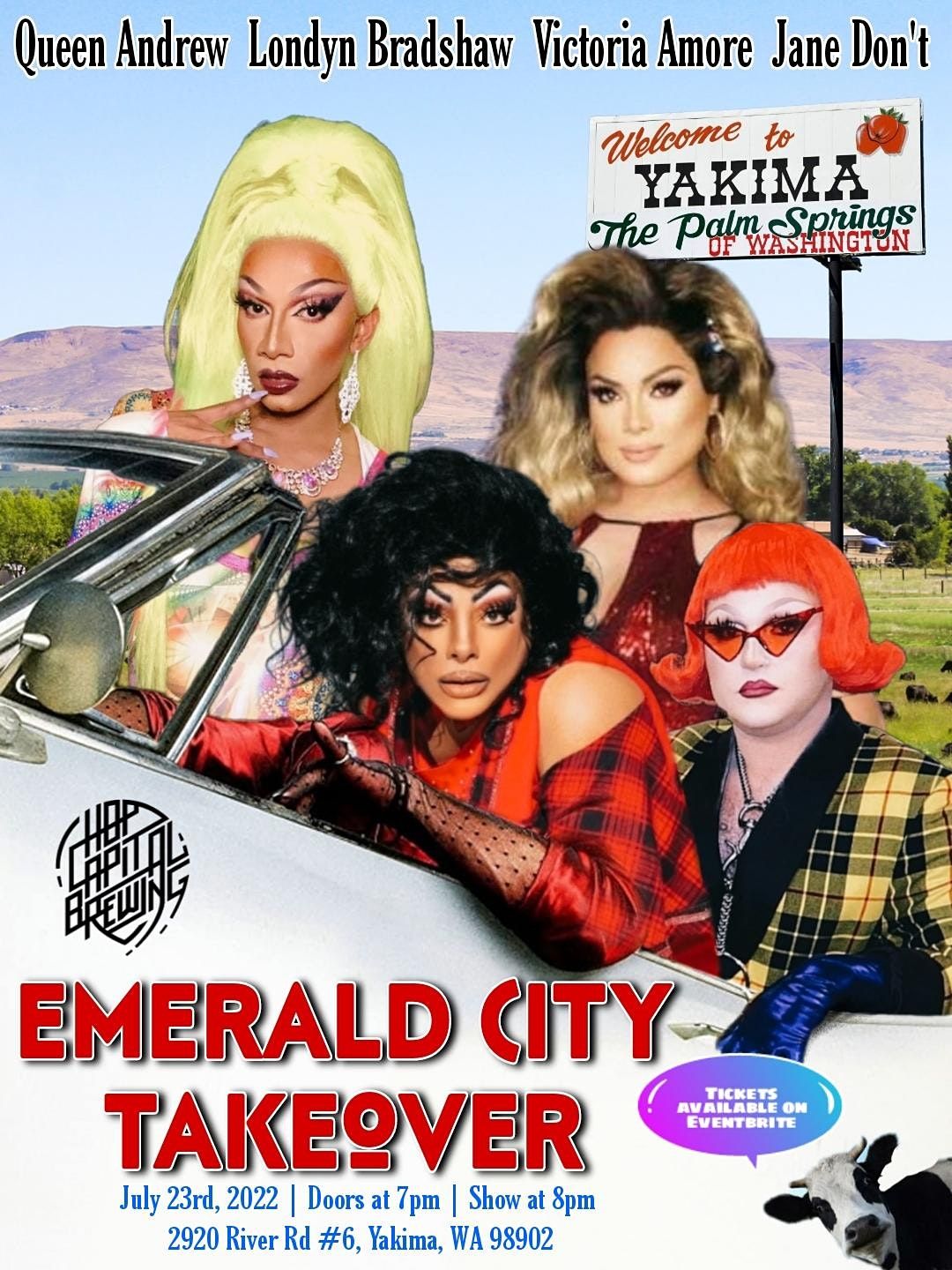 Emerald City Drag Takeover, Hop Capital Brewing, Yakima, July 23 2022