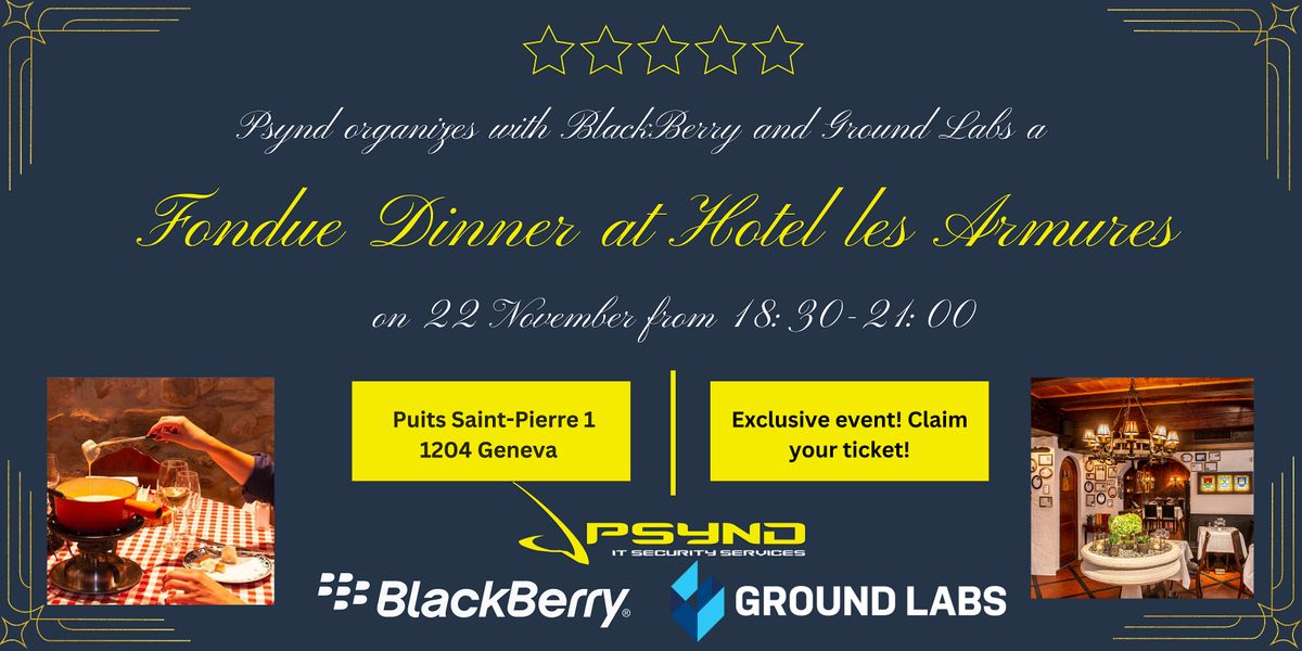 Fondue Dinner, Hotel les Armures, Hotel les Armures, Geneve, November