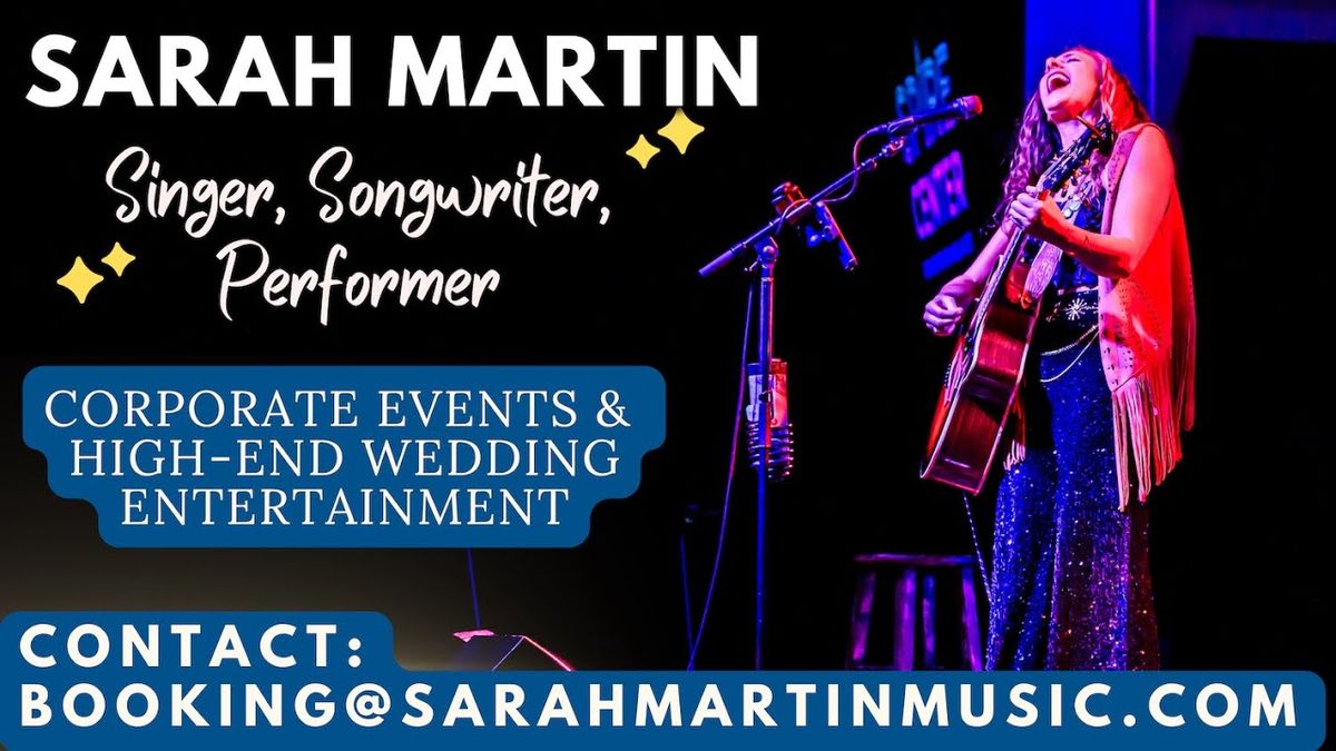 Sarah Martin at Spire Center for the Performing Arts, 21 August | Event in Plymouth | AllEvents
