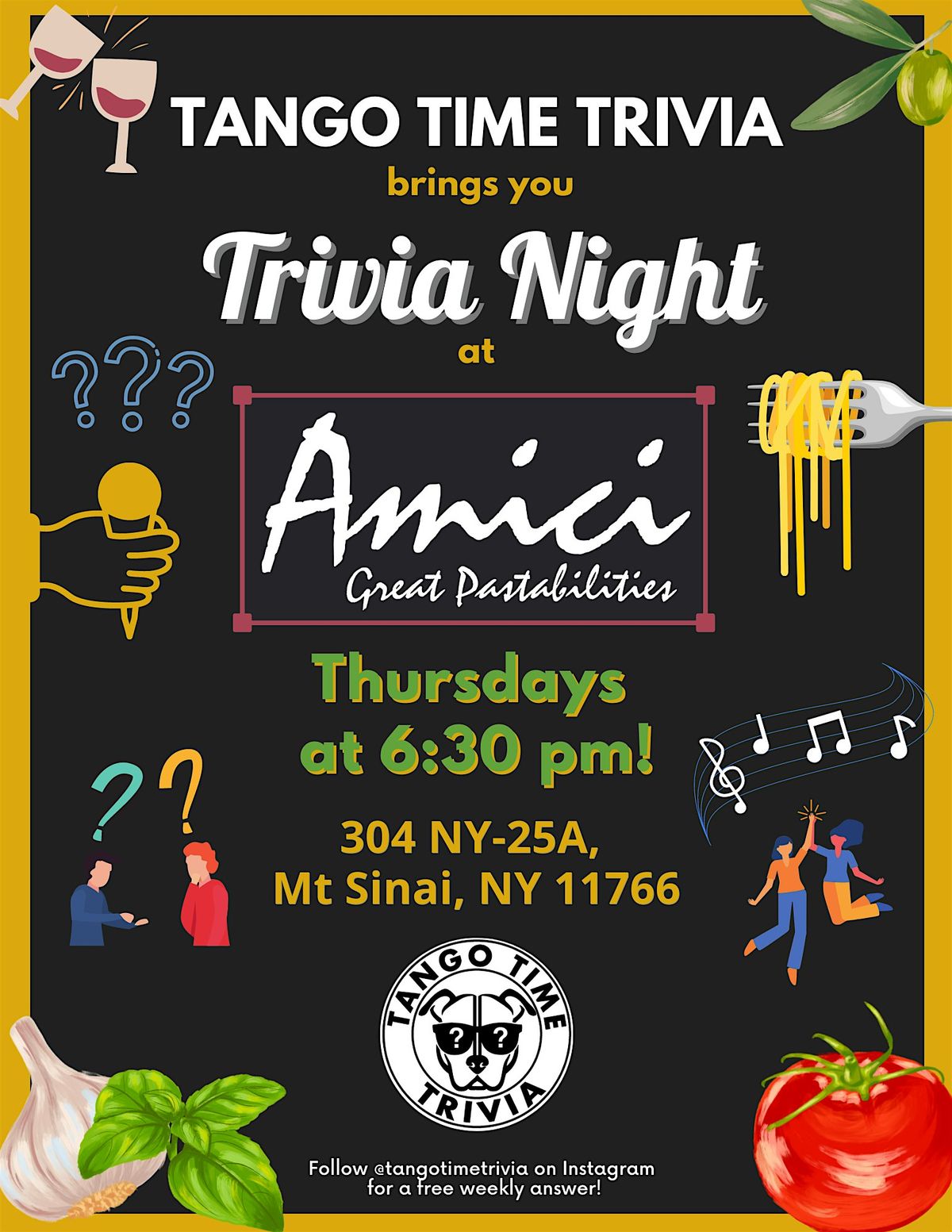 FREE Thursday Trivia Show! At Amici in Mt. Sinai! | Event in Mt Sinai | AllEvents
