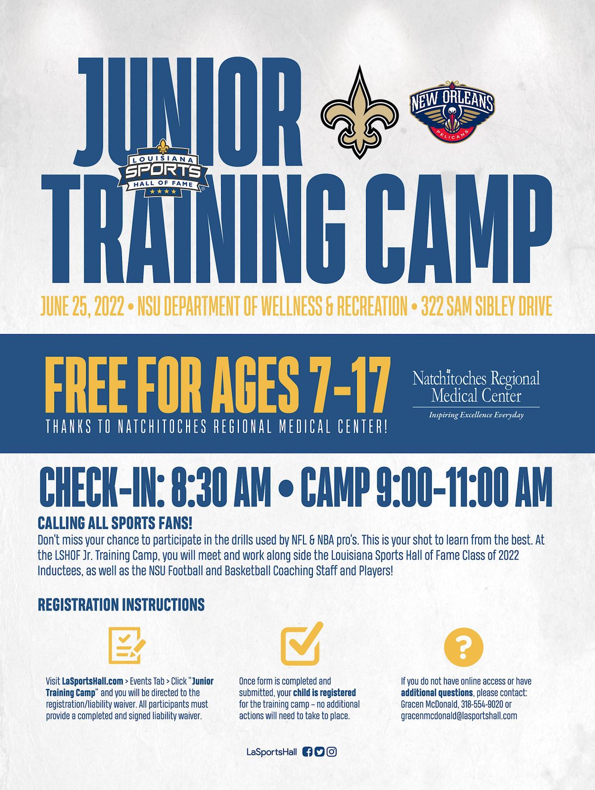 2023 Louisiana Sports Hall of Fame Junior Training Camp, 322 Sam Sibley