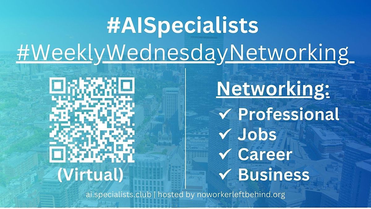 #AISpecialists Virtual Job/Career/Professional Networking #DC #IAD | Event in Washington DC | AllEvents