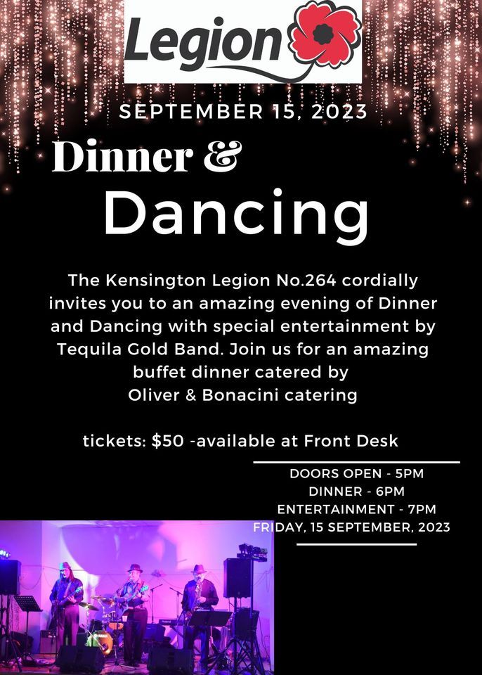 Tequila Gold Dinner & Dancing, Royal Canadian Legion North Calgary