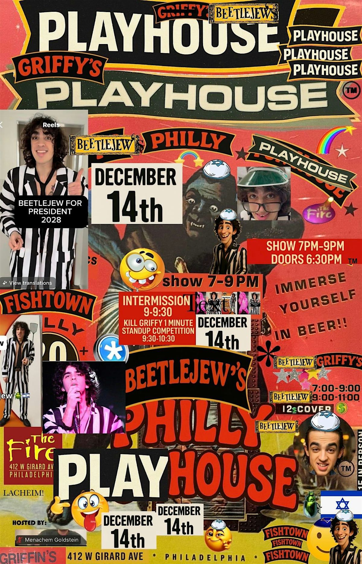 BEETLEJEW PRESENTS: A Happy Hannukah ! LIVE Standup Comedy, 14 December | Event in Philadelphia | AllEvents