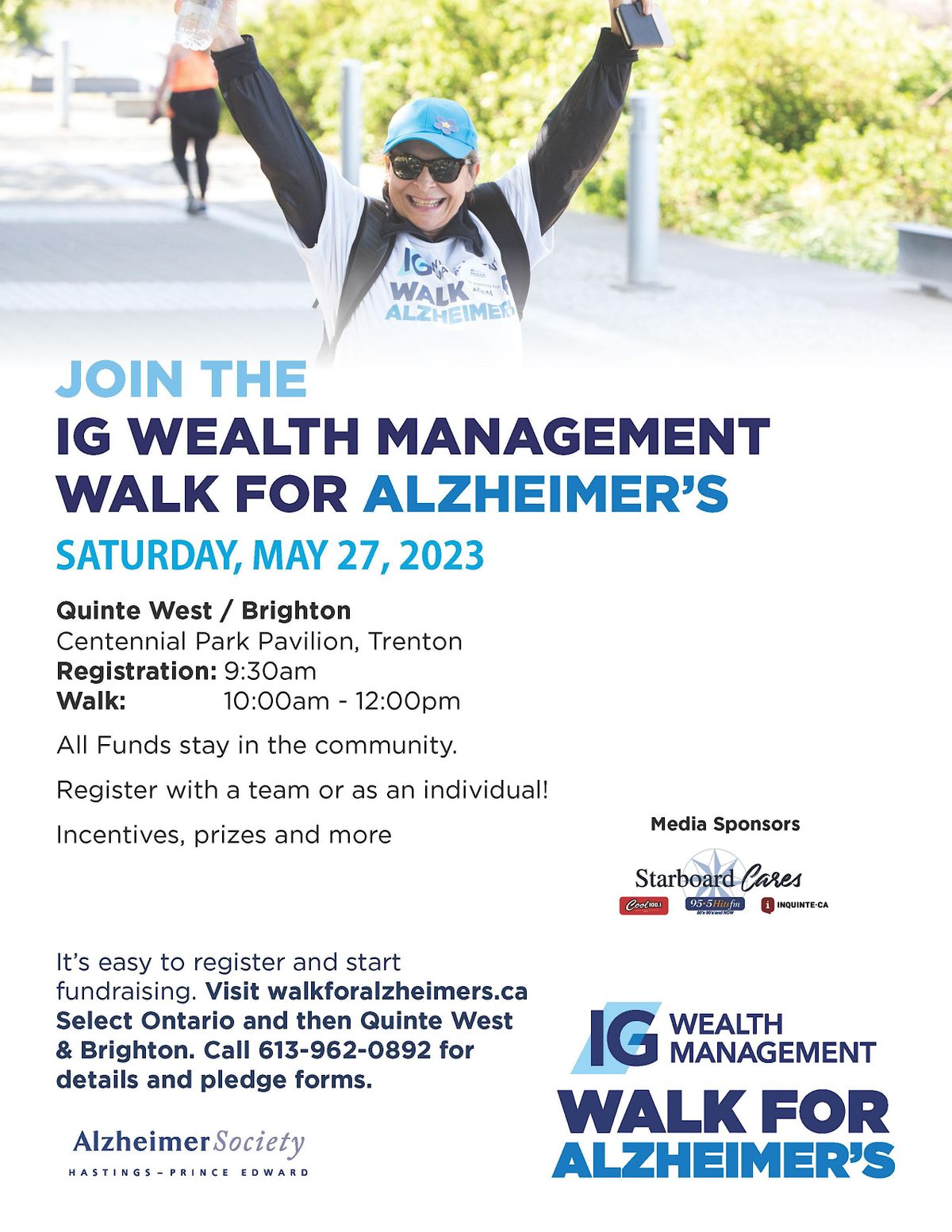Quinte West/Brighton IG Wealth Management Walk for Alzheimers 2023