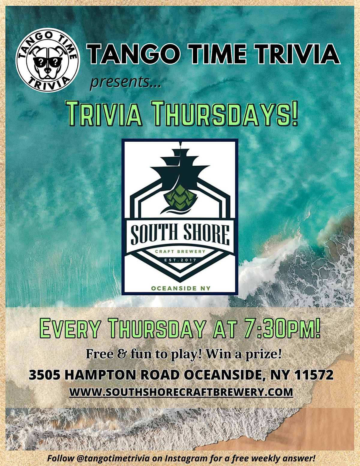 FREE Thursday Trivia Show! At South Shore Craft Brewery!! | Event in Oceanside | AllEvents