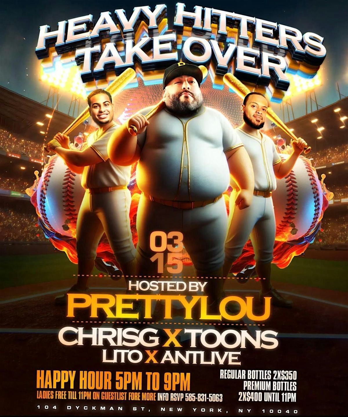 HEAVY HITTER TAKE OVER PRE GAME, PreGame Dyckman, New York, 15 March 2024 AllEvents.in