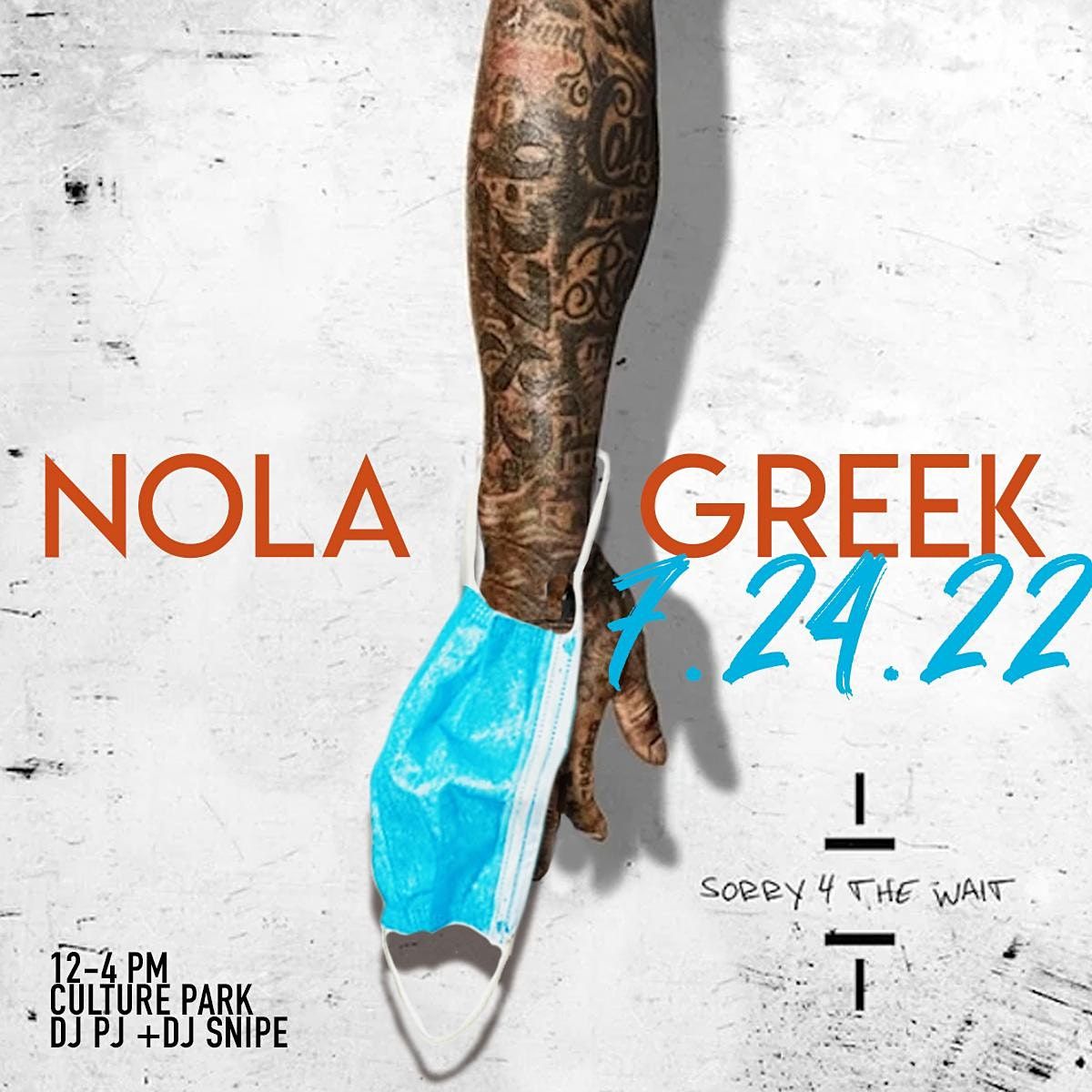 NOLA Greek Presents Sorry For The Wait A Day Party, Culture Park Nola