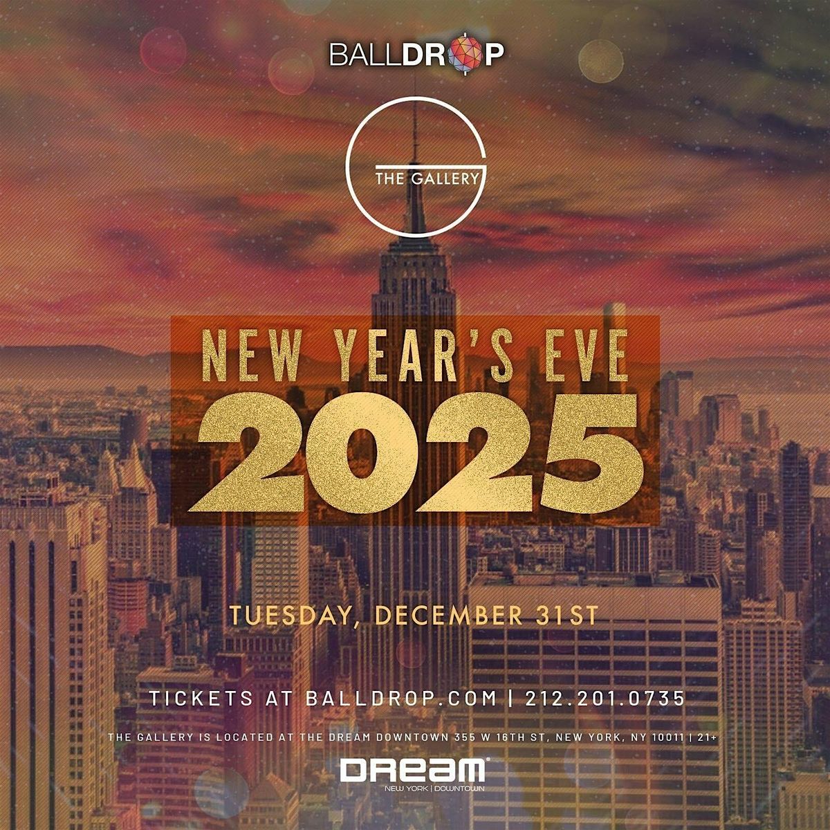 The Gallery at the Dream Downtown NYE 2025, 31 December | Event in New York | AllEvents.in