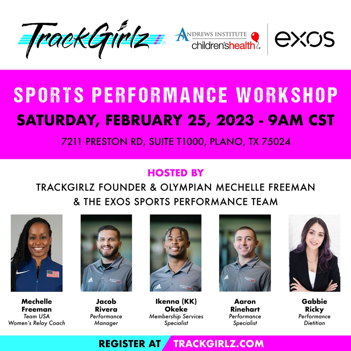TrackGirlz Sports Performance powered by EXOS, Children’s