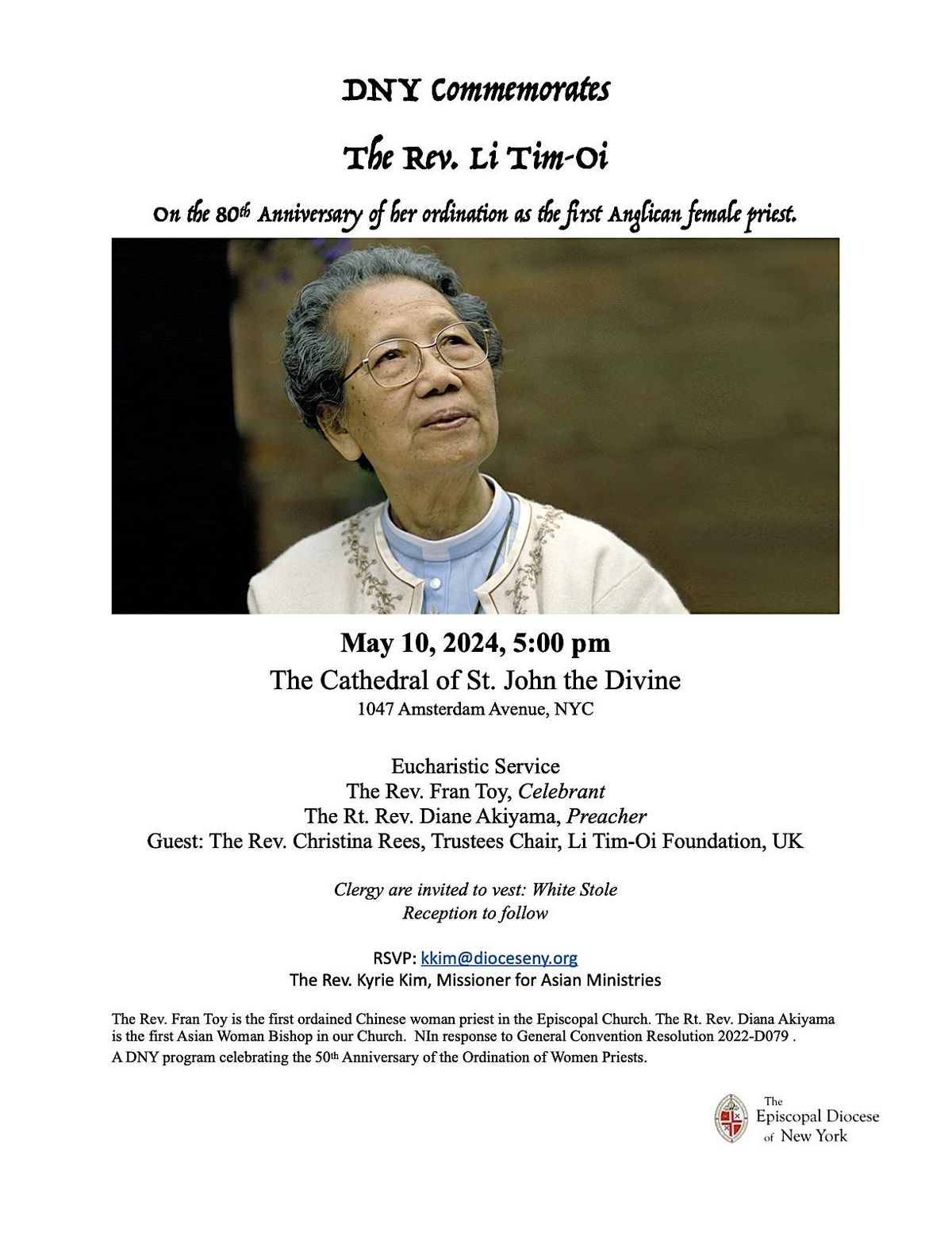 A Talk with The Rev. Christina Rees, Director of the Li Tim-Oi ...
