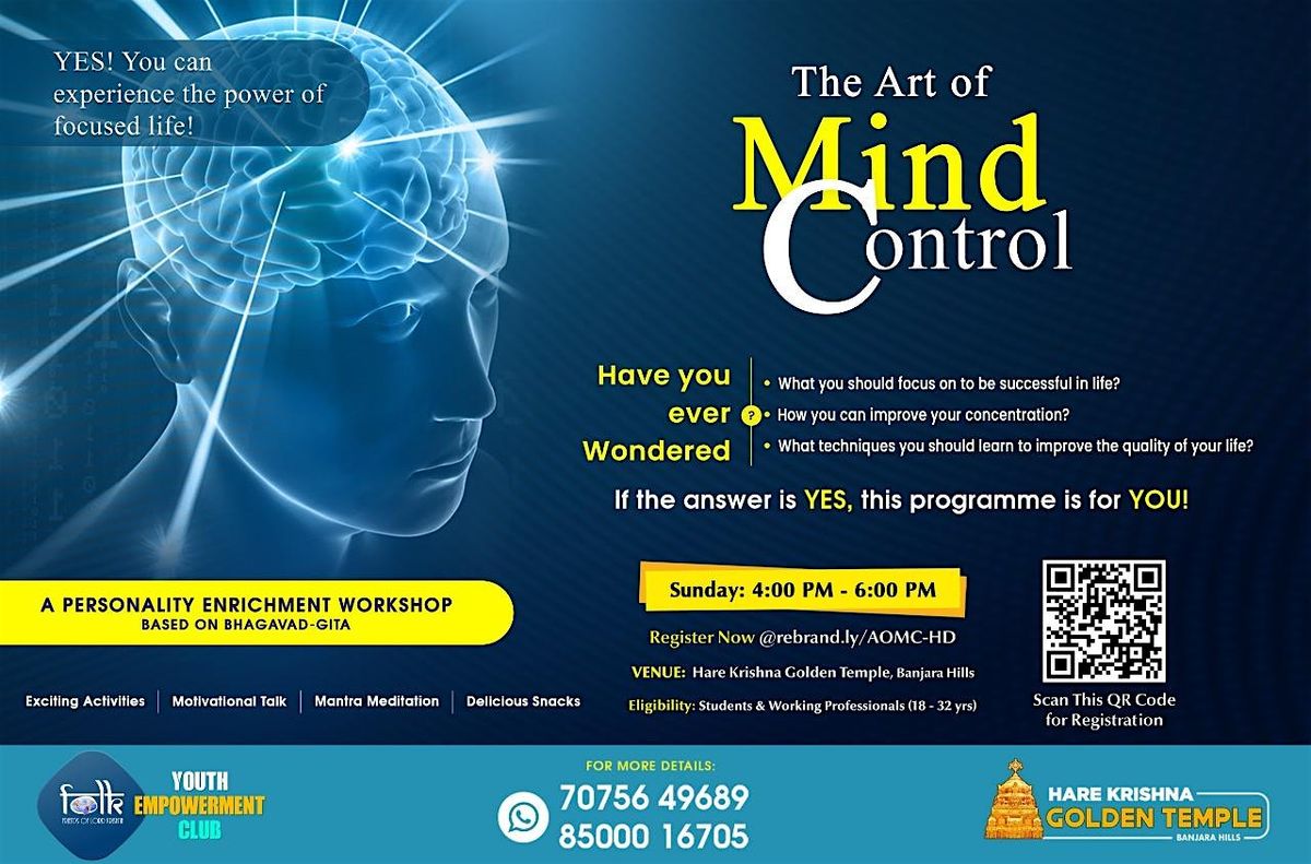 ART OF MIND CONTROL | Bhagwat Geeta | Free Workshop | FOLK Exclusive | Event in Hyderabad | AllEvents