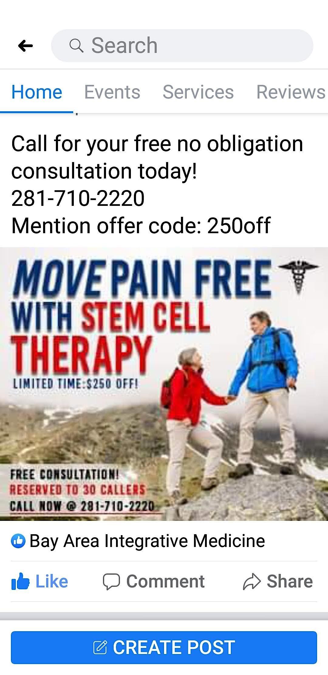 Non Surgical Arthritis Pain Treatment, STEM CELL THERAPY (281)710