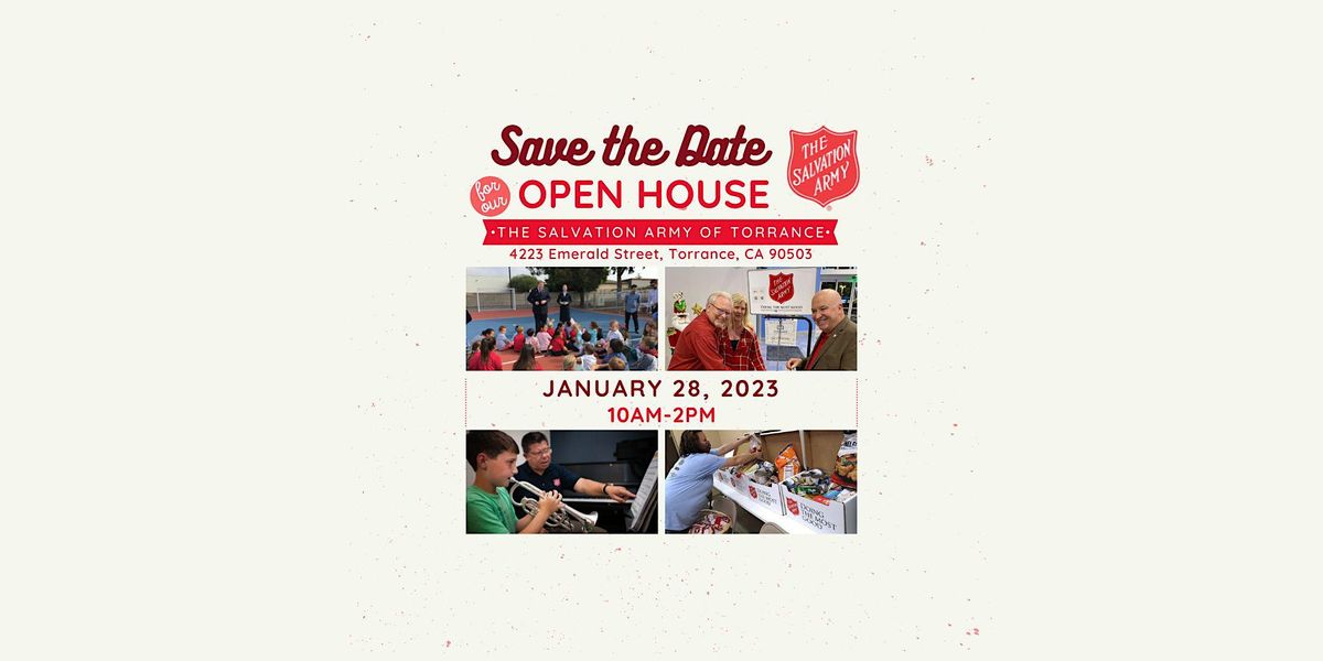 OPEN HOUSE at THE SALVATION ARMY OF TORRANCE, 4223 Emerald St, Torrance