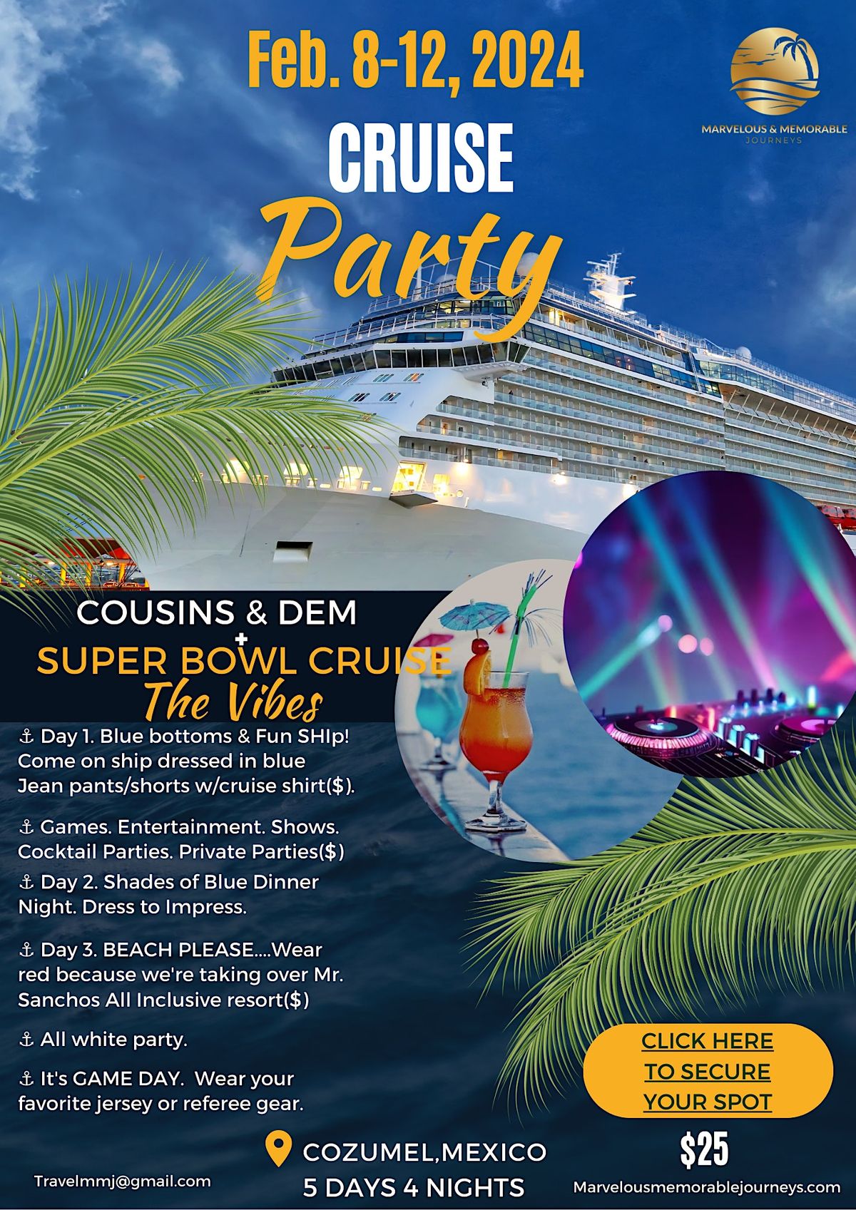 COUSINS & DEM + SUPER BOWL CRUISE 2024 FEB 812, Carnival Cruises Port