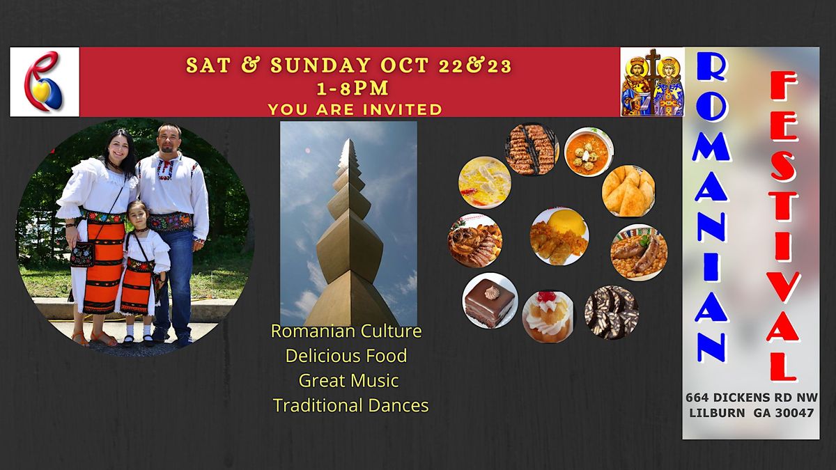 Romanian Festival Oct 2223, 664 Dickens Rd NW, Lilburn, October 22 to