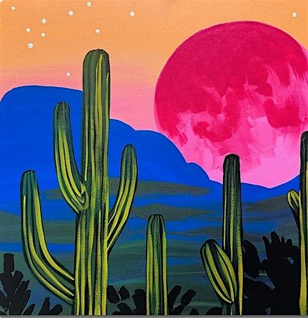Desert Moon Sip and Paint, Phearless Art Studio, Moreno Valley, 6 June