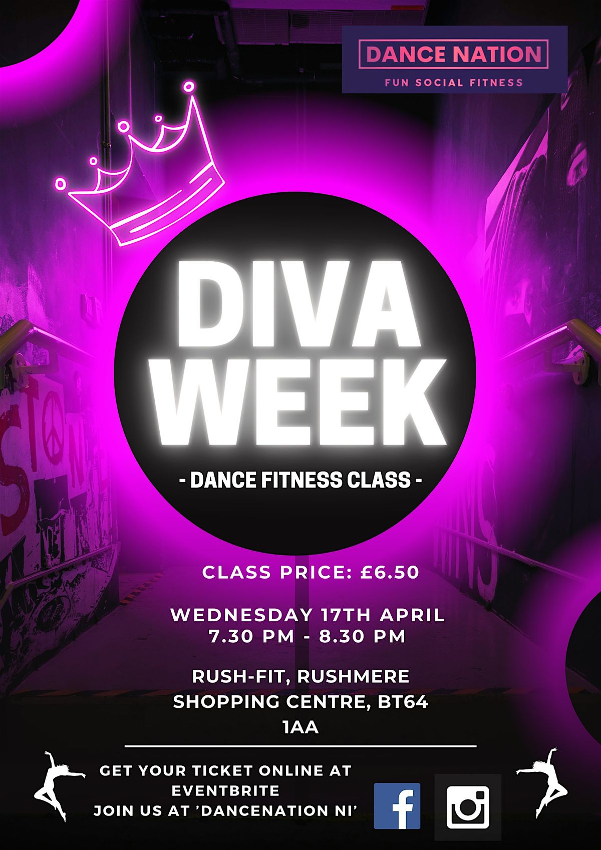 Rush-FIT Dance Fitness Class - Diva Week, Rushmere Shopping Centre