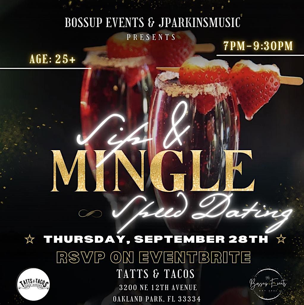 SIP & MINGLE SPEED DATING, 28 September | Event in Oakland Park | AllEvents.in