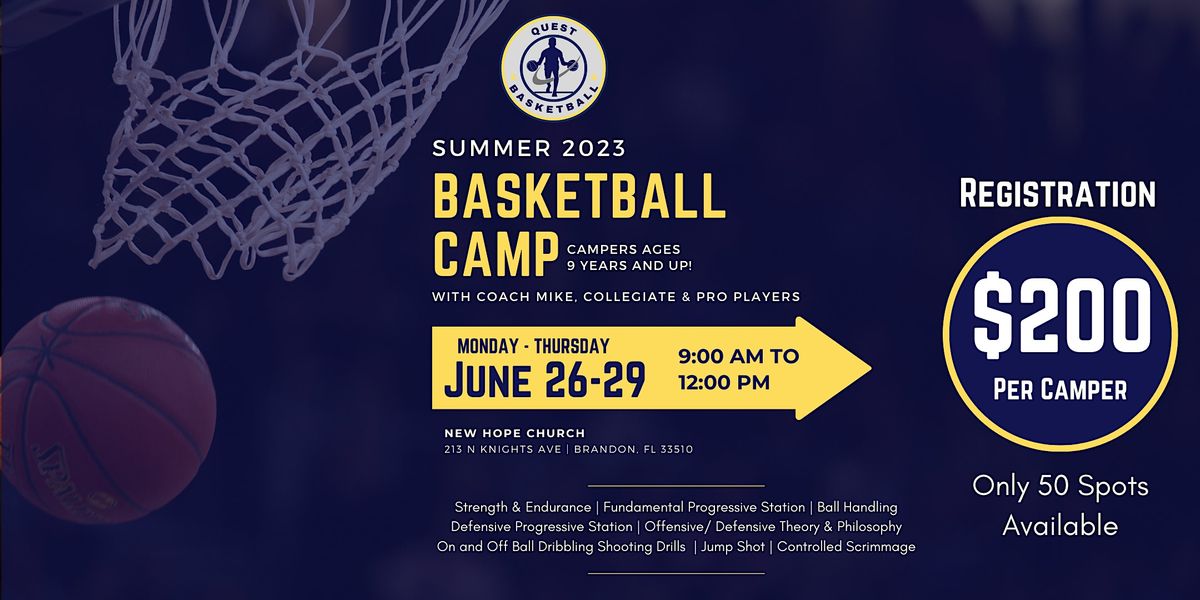 Quest Basketball Youth Camp, New Hope, Brandon, 28 June 2023 AllEvents.in
