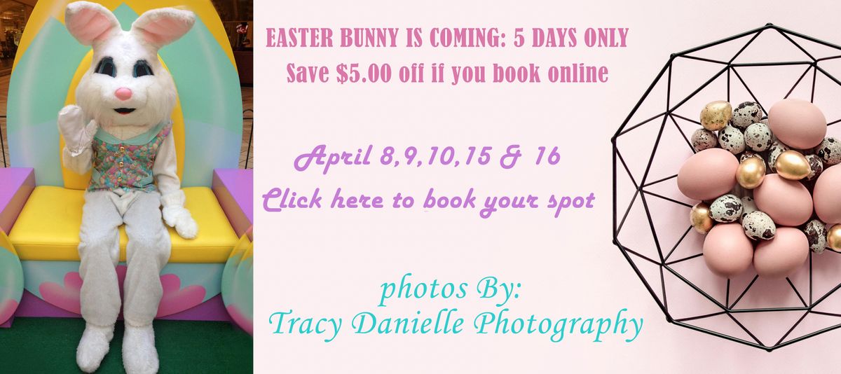 Easter Bunny Coming to River Hills Mall, 1850 Adams St, Mankato, April