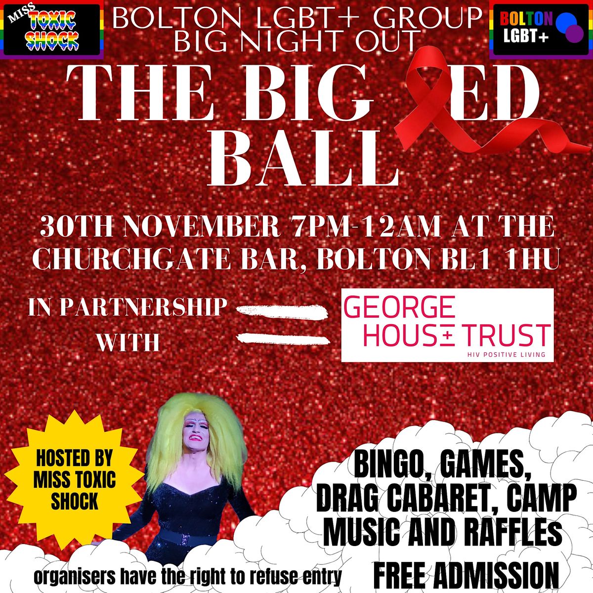 BOLTON LGBT+ BIG NIGHT OUT, THE BIG RED BALL, The Churchgate bar