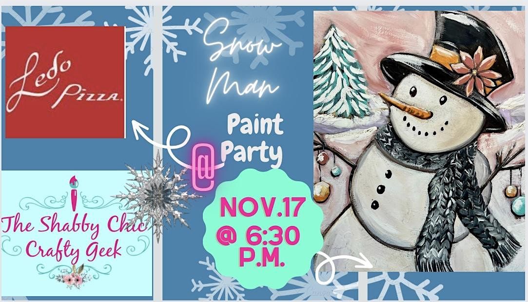 Merry Snowman Paint Party, Ledo Pizza, Lynchburg, November 17 2023