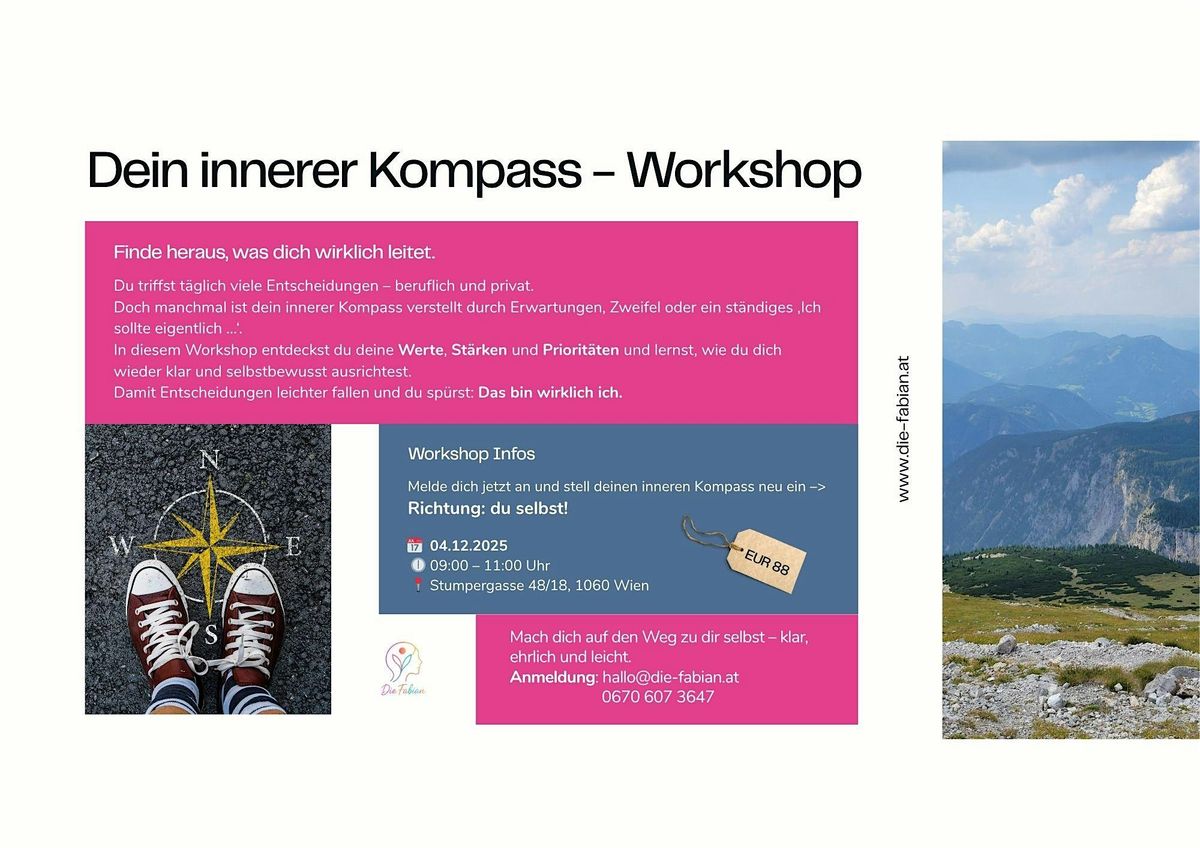 Dein innerer Kompass - Workshop, 4 December | Event in Wien | AllEvents