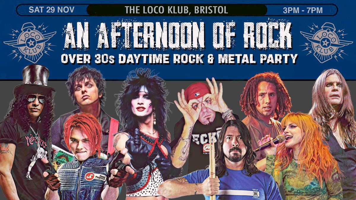 BRISTOL An Afternoon of Rock - Rock/Metal for the over 30s: 3pm-7pm, 29th November, 29 November | AllEvents