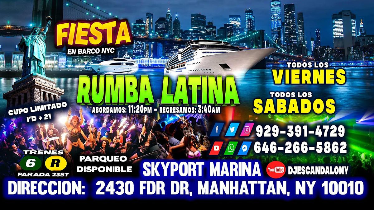 Fiesta En Barco + Manhattan Ny + INF: 929-391-4729 + Cupo Limitado ...