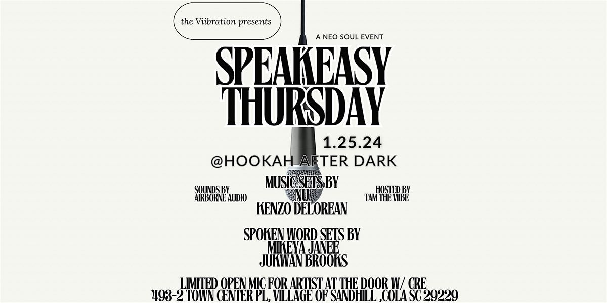 Speakeasy Thursdays at Hookah After Dark, HOOKAH AFTER DARK, Columbia