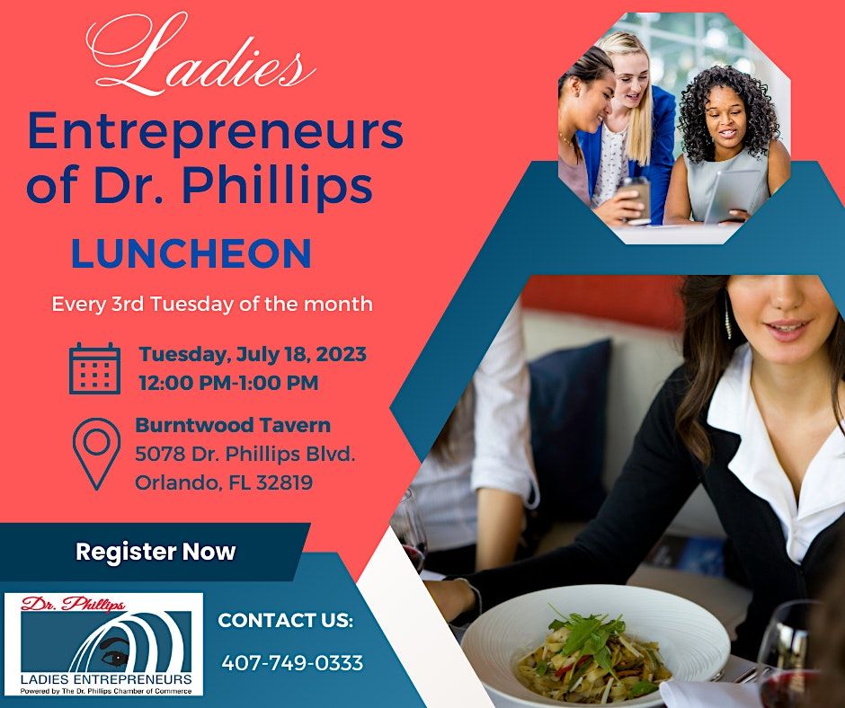 Dr. Phillips Ladies Entrepreneurs Luncheon, Burntwood Tavern Orlando, 19 September 2023
