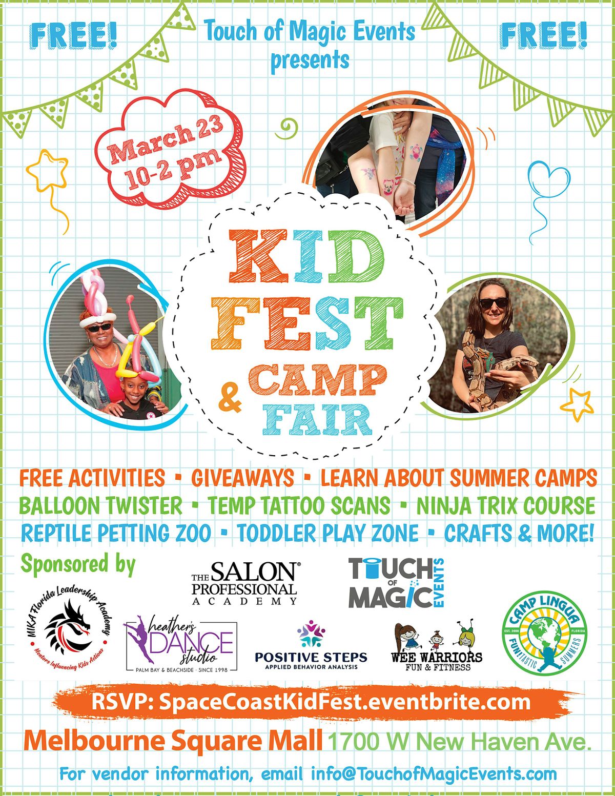 South Brevard KidFest & Camp Fair, Melbourne Square Mall, March 23 2025