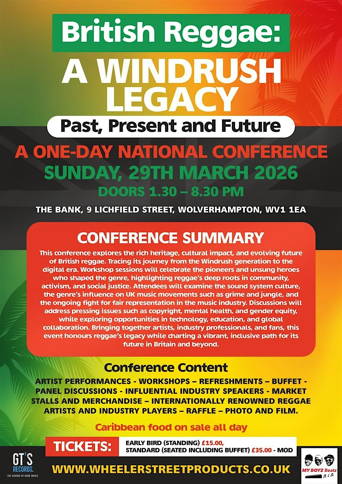 British Reggae: A Windrush Legacy - Past, Present and Future, 29 March | Event in Wolverhampton | AllEvents
