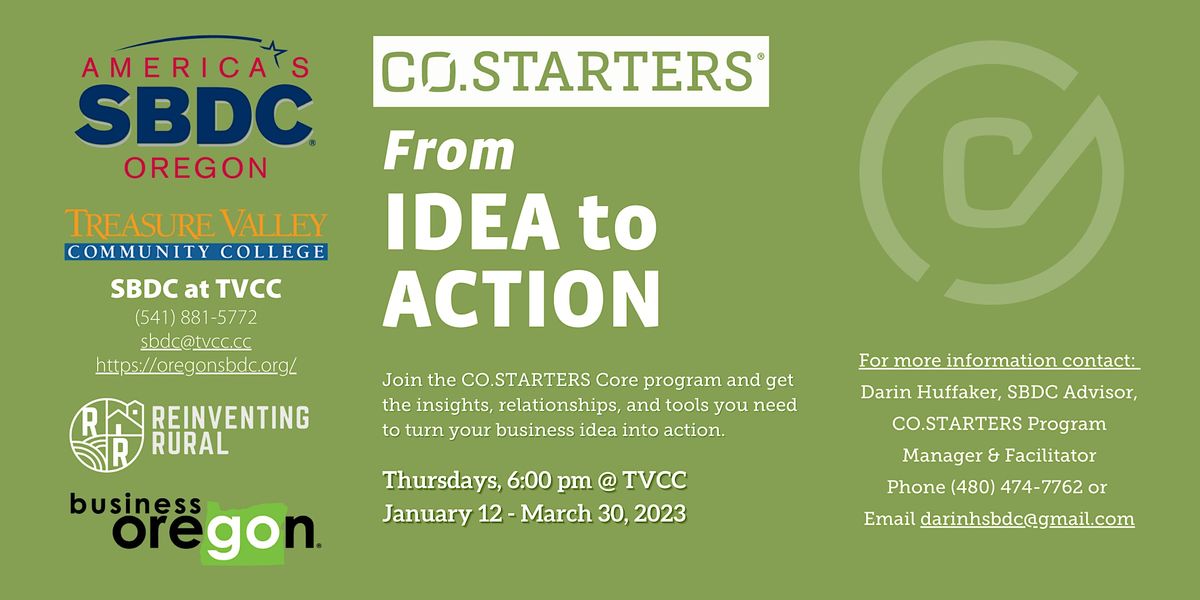 CO.STARTERS CORE, Treasure Valley Community College, Ontario, January