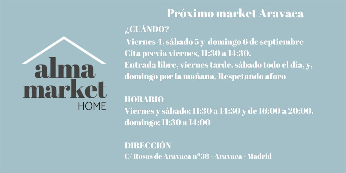 Market organizado por Alma Market Home, Aravaca, Madrid.