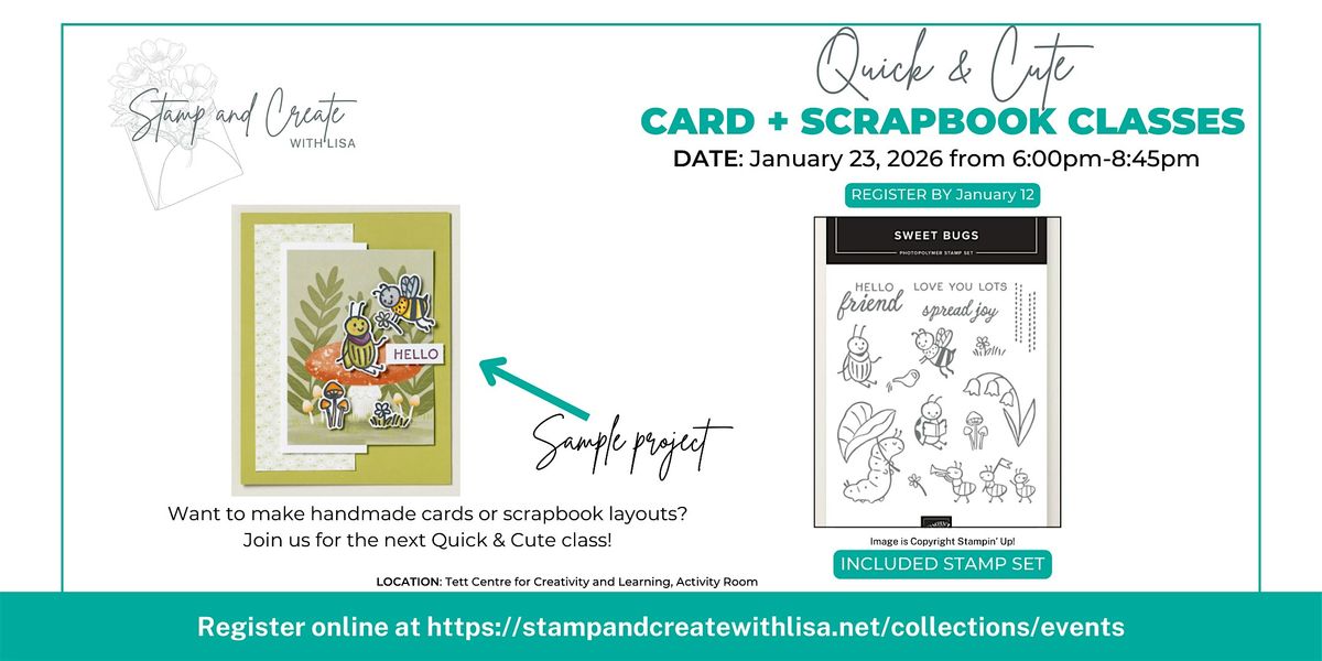 January Quick & Cute Scrapbook and Card Classes